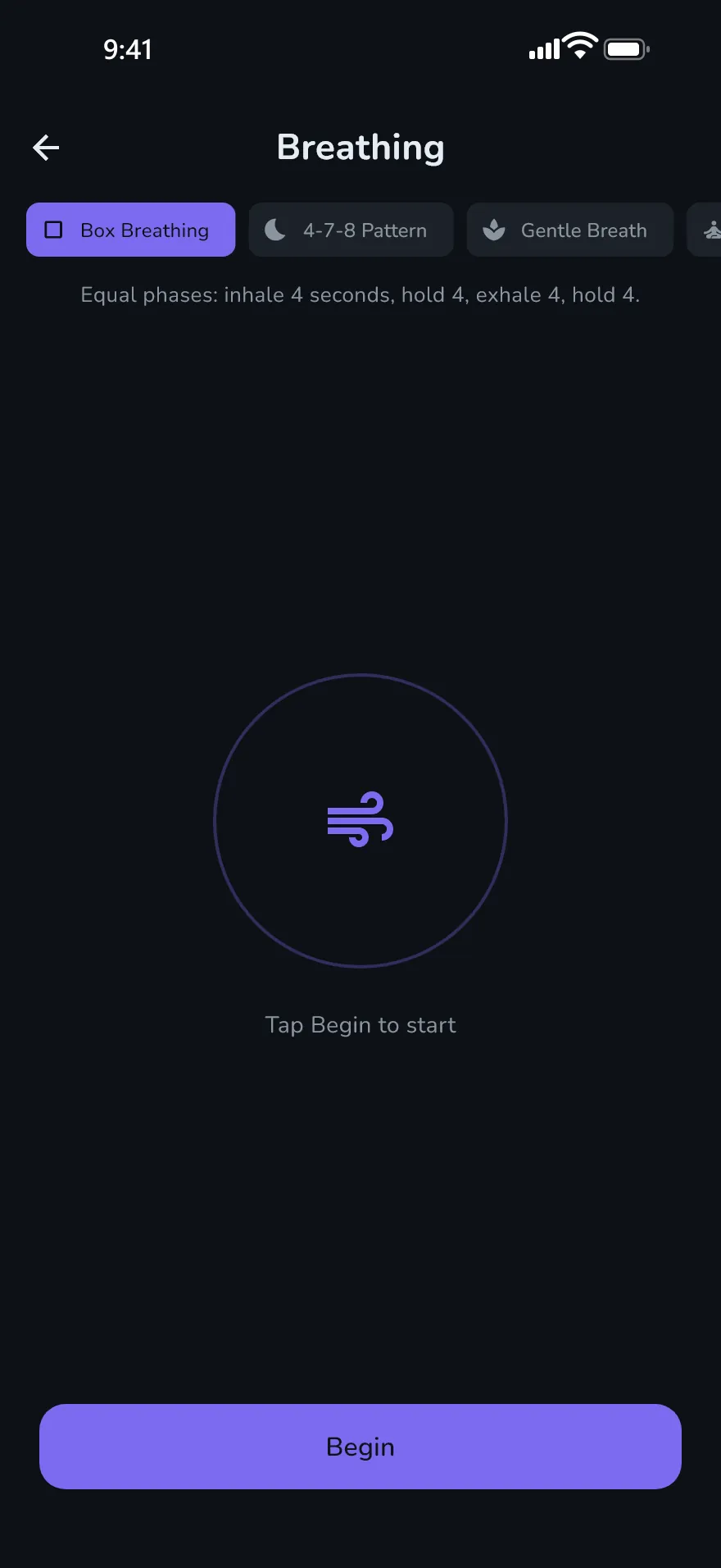The Breathing screen in Optophone