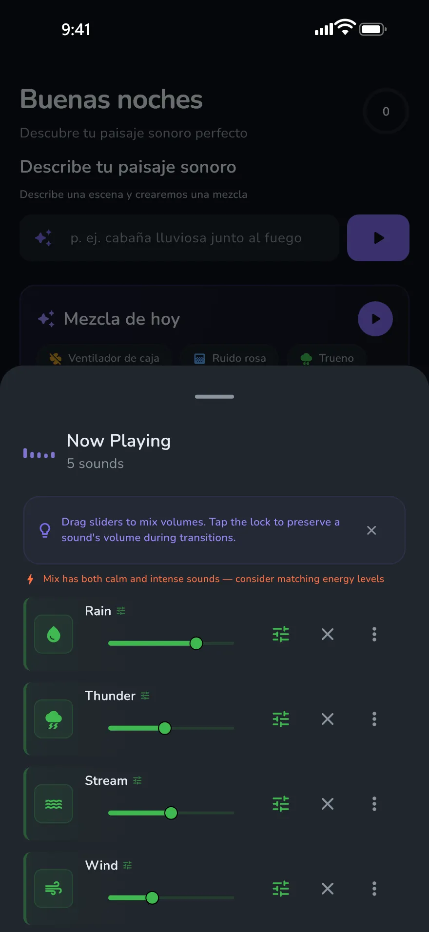 La pantalla «Reproduciendo» de Optophone