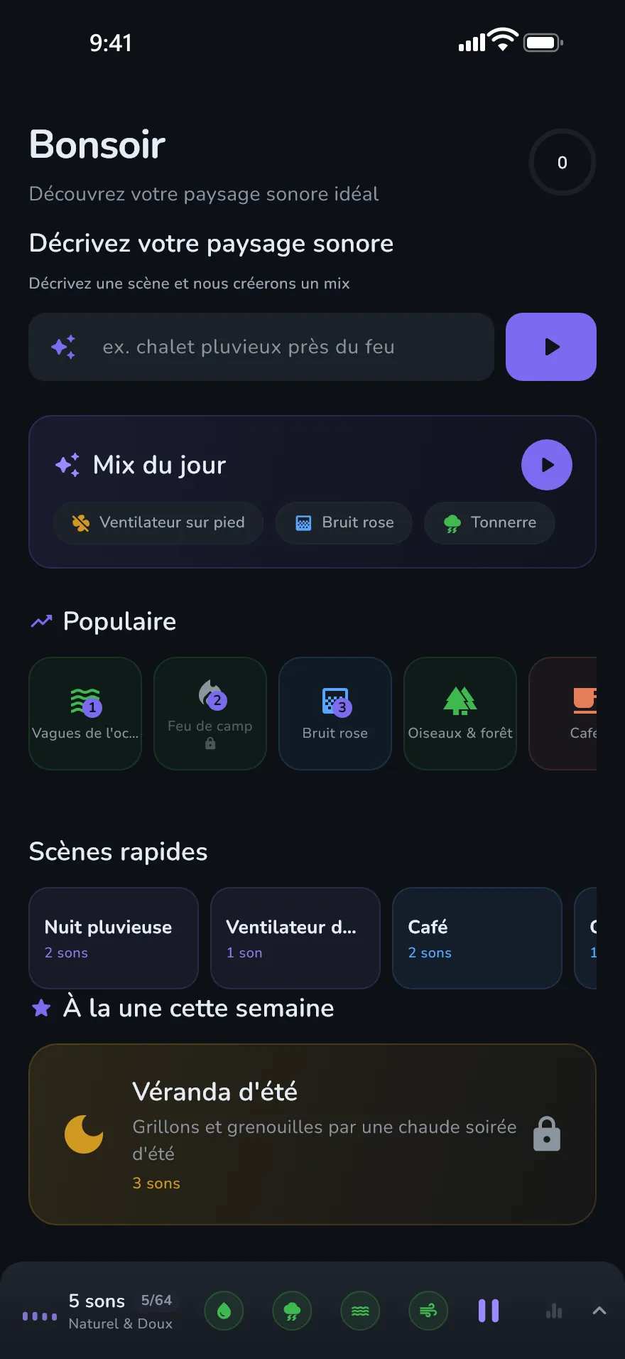 L’écran Découvrir d’Optophone