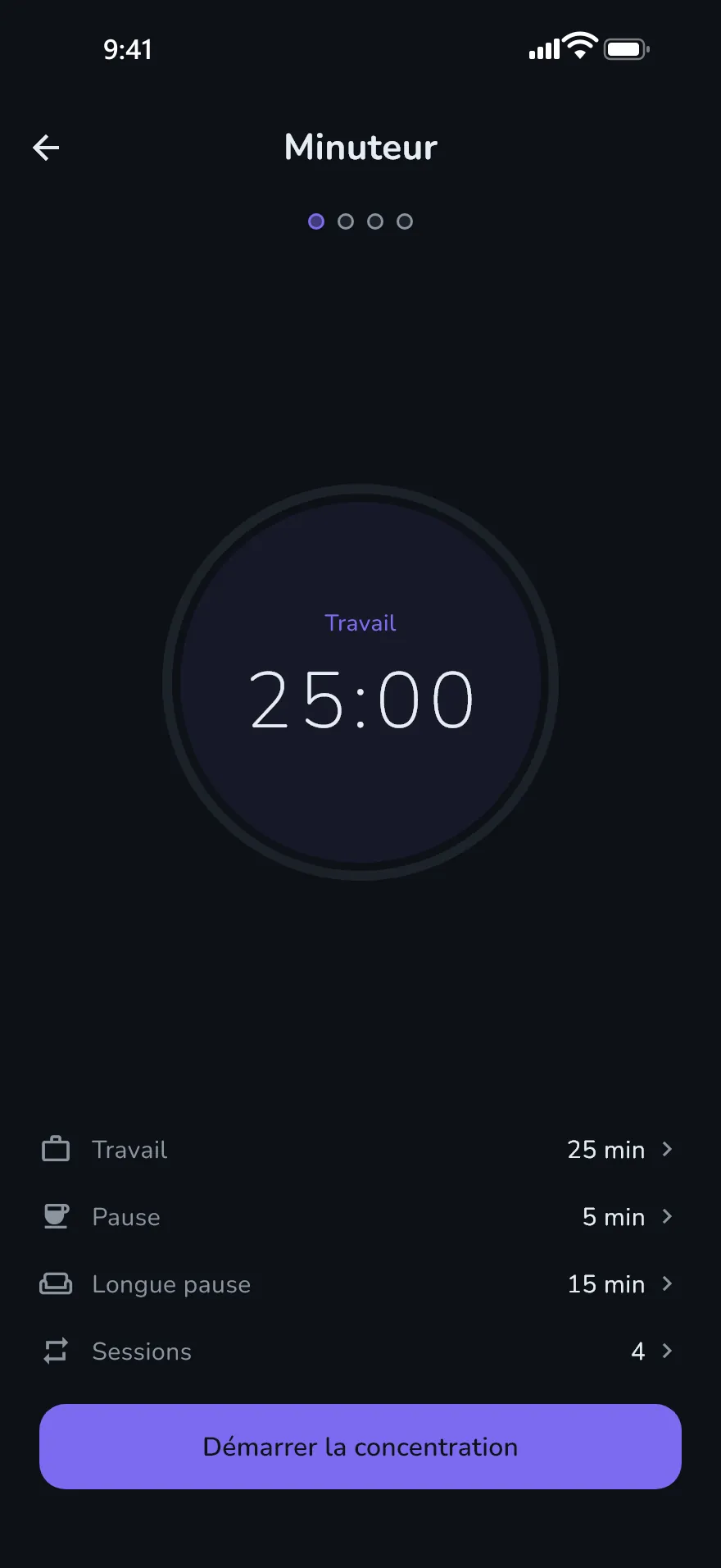 L’écran Minuteur d’Optophone