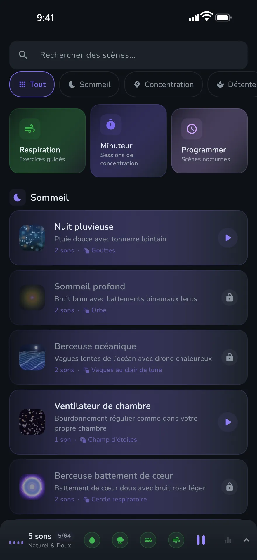 L’écran Scènes d’Optophone