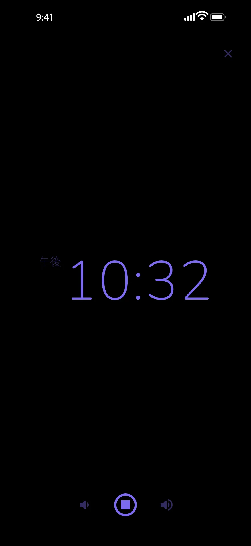 Optophone のナイトスタンド画面